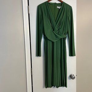 Issa London Kate Tie Wrap Dress, Sao Paulo green, UK size 16 = US 12